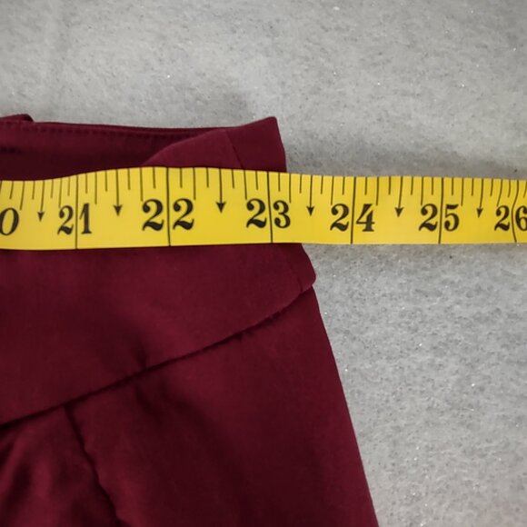 Lane Bryant Plus Size 26 Burgundy Straight Leg Pants Stretch Career Trousers - Picture 7 of 11